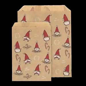 Smiling Santa Brown Christmas Counter Bags